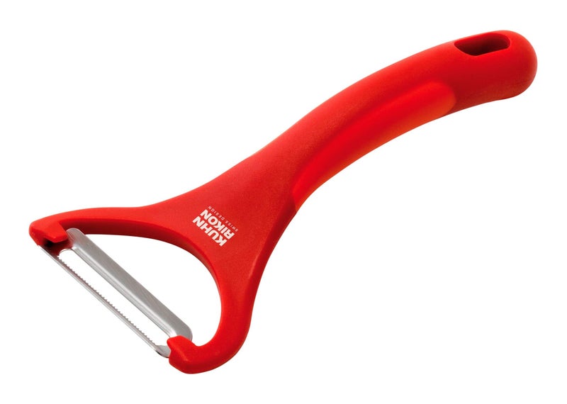 Kuhn Rikon Serrated Piranha â€œYâ€ Peeler 6.25â€ Red - Image 1